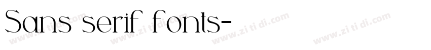 Sans serif fonts字体转换